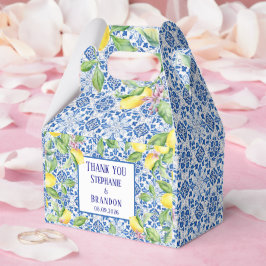 Caixinha De Lembrancinhas Casamento mediterrânico dos Azulejos Limões