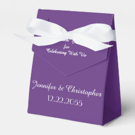 Caixinha De Lembrancinhas Casamento Minimalista Roxo Obrigado