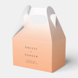 Caixinha De Lembrancinhas Casamento Moderno Elegante Peach Orange Fuzz