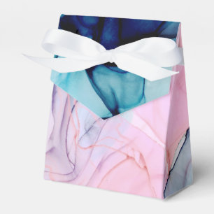 Caixinha De Lembrancinhas Casamento Moderno Ereal Teal Pink Elegante Inky