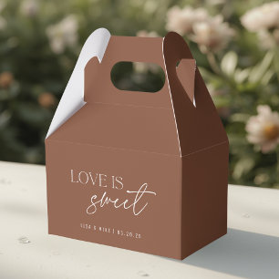 Caixinha De Lembrancinhas Casamento Moderno Terracota O Amor é Doce
