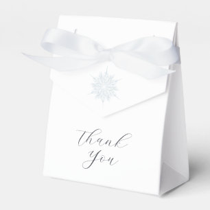 Caixinha De Lembrancinhas Casamento no inverno Elegante Floco de Neve Azul-G