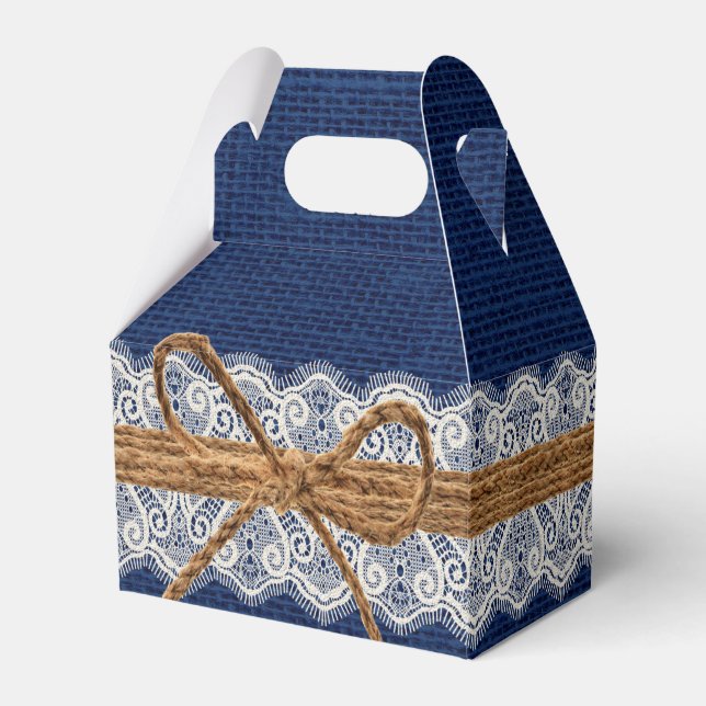 Caixinha De Lembrancinhas Casamento outono Rustic Barn Wedding Burlap (Frente)