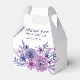 Caixinha De Lembrancinhas Casamento Personalizado Da Flor Roxo Elegante