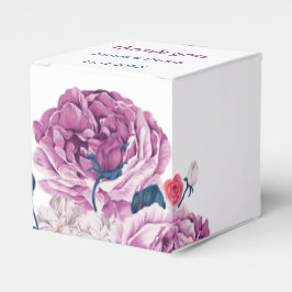 Caixinha De Lembrancinhas Casamento Personalizado Da Flor Roxo Elegante