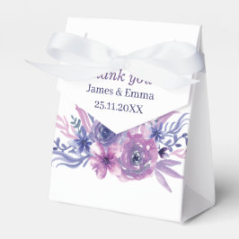 Caixinha De Lembrancinhas Casamento Personalizado Da Flor Roxo Elegante