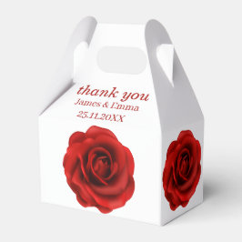 Caixinha De Lembrancinhas Casamento Personalizado Da Flor Vermelha Elegante