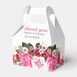 Caixinha De Lembrancinhas Casamento Personalizado de Flor de Rosa Elegante