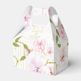 Caixinha De Lembrancinhas Casamento Personalizado de Rosas Rosa