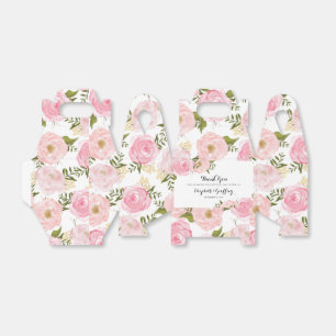 Caixinha De Lembrancinhas Casamento personalizado floral do rosa moderno do