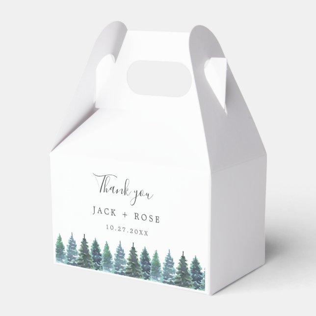 Caixinha De Lembrancinhas Casamento por Aquarela de inverno (Frente)