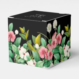 Caixinha De Lembrancinhas Casamento Preto de Cores Aquáticas Permutável