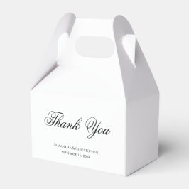 Caixinha De Lembrancinhas Casamento Preto e Branco Minimalista Script Agrade