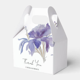 Caixinha De Lembrancinhas Casamento Purple Iris Watercolor