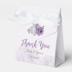 Caixinha De Lembrancinhas casamento romântico de flores roxas
