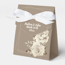 Caixinha De Lembrancinhas Casamento Romântico de Rosas Russos Brancos