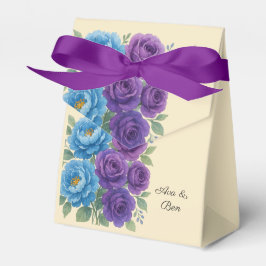 Caixinha De Lembrancinhas Casamento Rosa de Lyon Blue Peony & Fig Purple