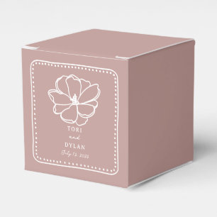 Caixinha De Lembrancinhas Casamento Rosa Flor