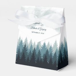 Caixinha De Lembrancinhas Casamento Russo da Floresta de Aquarela Pine Tree