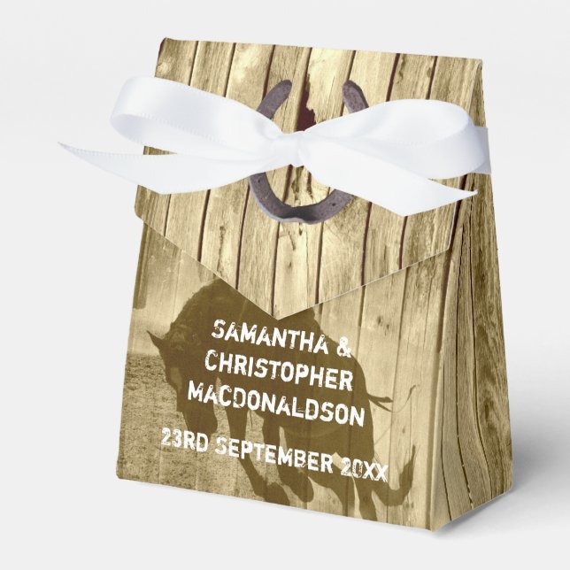 Caixinha De Lembrancinhas Casamento russo do cowboy ocidental (Frente)