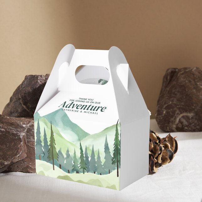 Caixinha De Lembrancinhas Casamento Russo do Pine de Montanha Emerald Greene (Criador carregado)