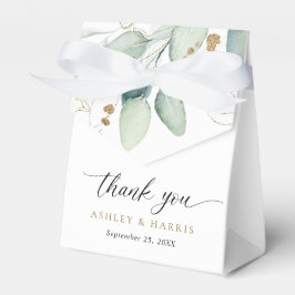 Caixinha De Lembrancinhas Casamento Russo Eucalyptus Dourado Greenerase