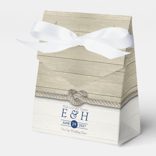 Caixinha De Lembrancinhas Casamento Rustic Beach de casando (Frente)