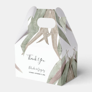 Caixinha De Lembrancinhas Casamento Rustic Eucalyptus Leaf