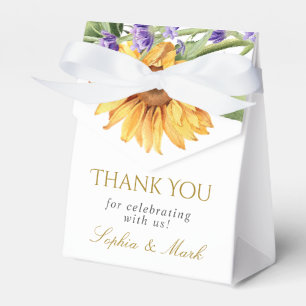 Caixinha De Lembrancinhas Casamento Rustic Sunflower & Lavander