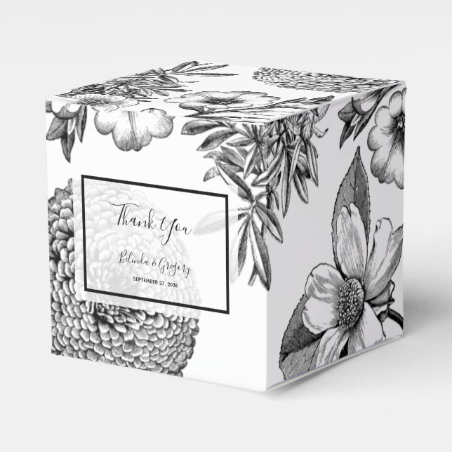 Caixinha De Lembrancinhas Casamento Rustic Vintage Flowers (Frente)