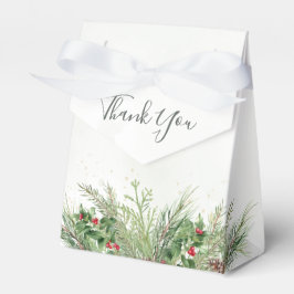 Caixinha De Lembrancinhas Casamento Rustic Winter Greenery Berries Pine Cone