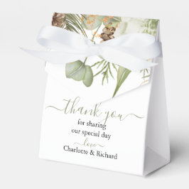 Caixinha De Lembrancinhas Casamento Rustic Woodland Greenery & Pinecones