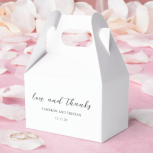 Caixinha De Lembrancinhas Casamento Simples Preto e Branco Limpo