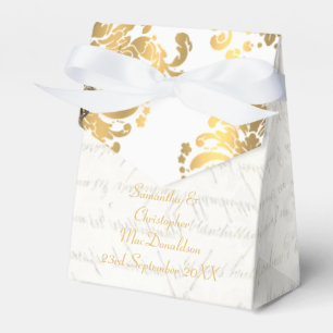 Caixinha De Lembrancinhas Casamento tema damasco branco tradicional do ouro