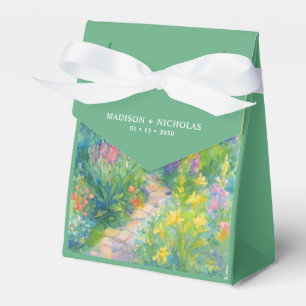 Caixinha De Lembrancinhas Casamento Temático de Jardim com Aquarela Elegante