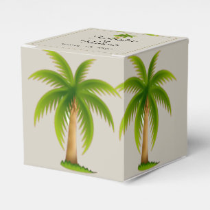 Caixinha De Lembrancinhas Casamento tropical da palmeira