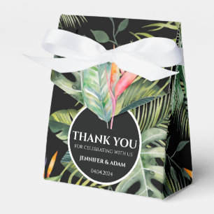 Caixinha De Lembrancinhas Casamento Tropical Havaiana de Heliconia Obrigado 