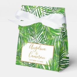 Caixinha De Lembrancinhas Casamento Tropical Palm Leaf Personalizado