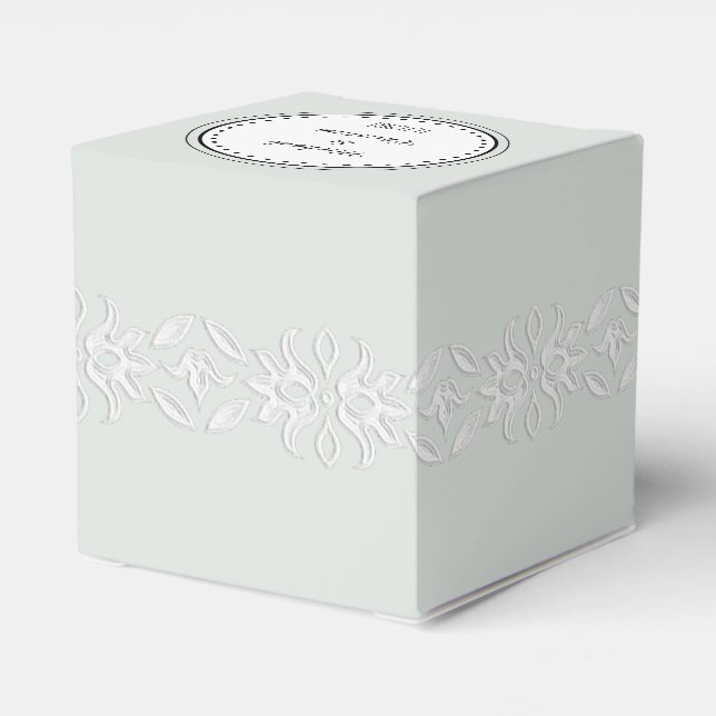 Caixinha De Lembrancinhas Casamento verde-rústico romântico (Verso)