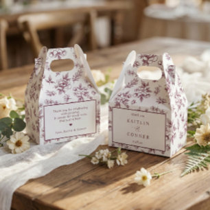 Caixinha De Lembrancinhas Casamento Vermelho Floral Francês Vintage Vitorian