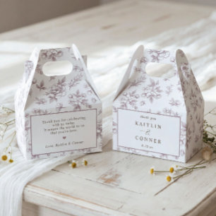Caixinha De Lembrancinhas Casamento Vintage Francês Floral Rosa Poeirento