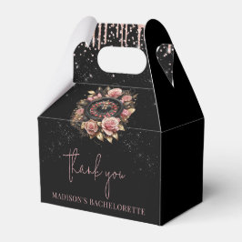 Caixinha De Lembrancinhas Casino Bachelorette Luxury Preto Rosa Dourado