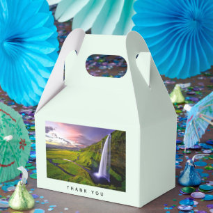 Caixinha De Lembrancinhas Catarata Islandesa Foto da Natureza Casamento Agra