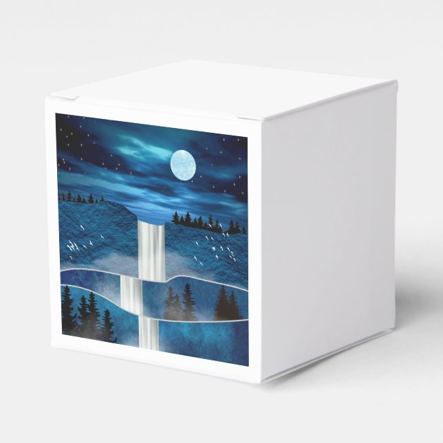 Caixinha De Lembrancinhas Caudal Azul (Frente)