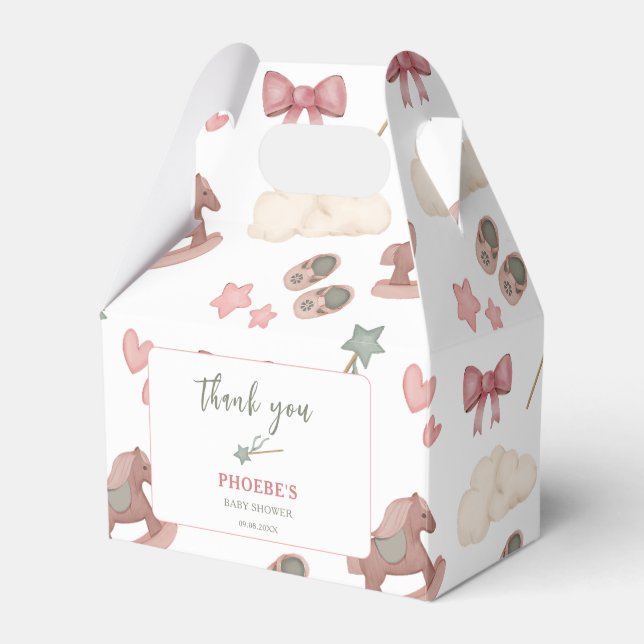 Caixinha De Lembrancinhas Cavalo de Sonhos Bassinet de Bersery Boho (Frente)