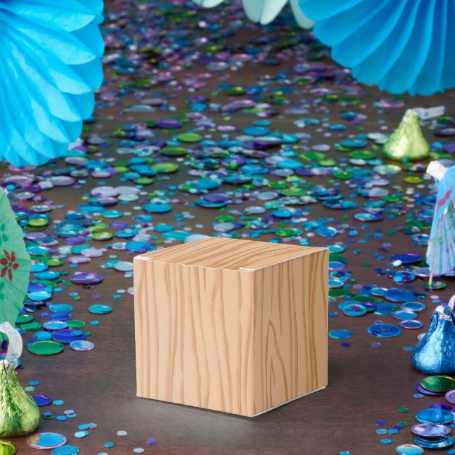 Caixinha De Lembrancinhas Celebração Clássica com Charme de Padrão de Madeir (Festa)