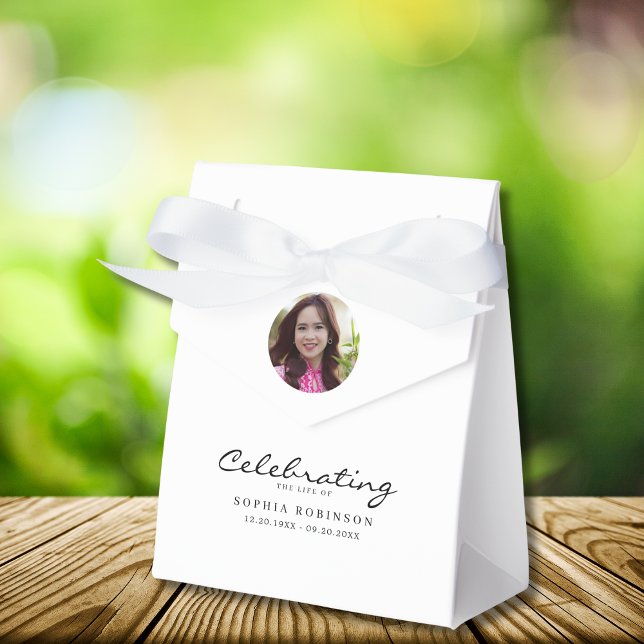 Caixinha De Lembrancinhas Celebração de Vida em Foto Lembrança Memorial (Criador carregado)