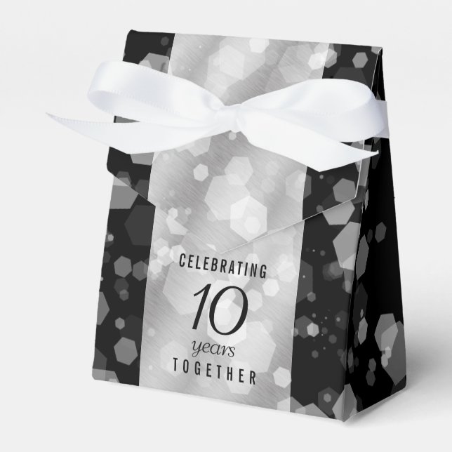 Caixinha De Lembrancinhas Celebração do Aniversário de Casamento de 10 Tin (Frente)