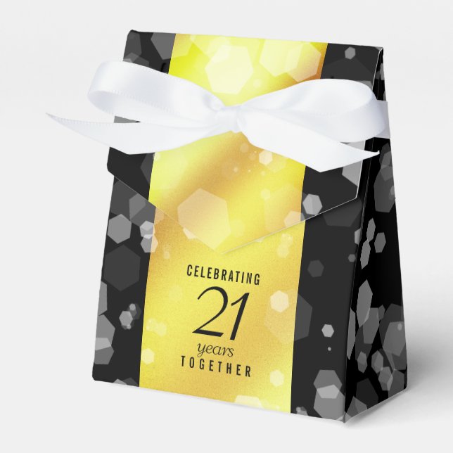 Caixinha De Lembrancinhas Celebração do Aniversário de Casamento de Brass da (Frente)