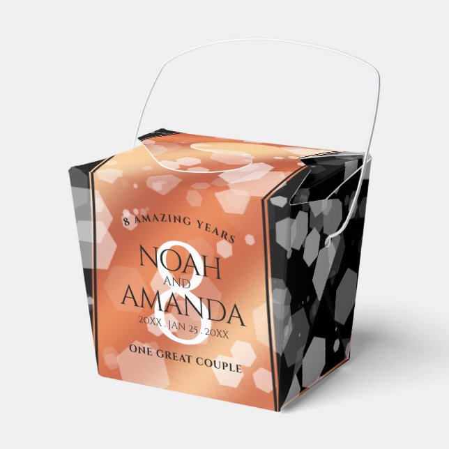 Caixinha De Lembrancinhas Celebração do aniversário de casamento de Bronze E (Frente)